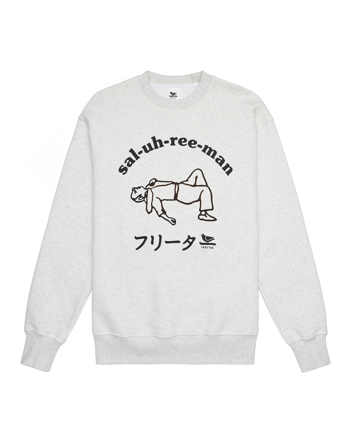 Sal-uh-ree-man crewneck grey