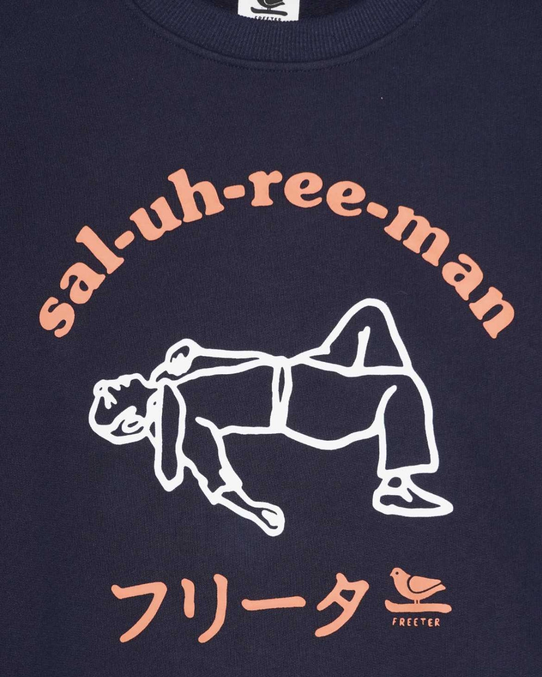 Sal-uh-ree-man crewneck navy
