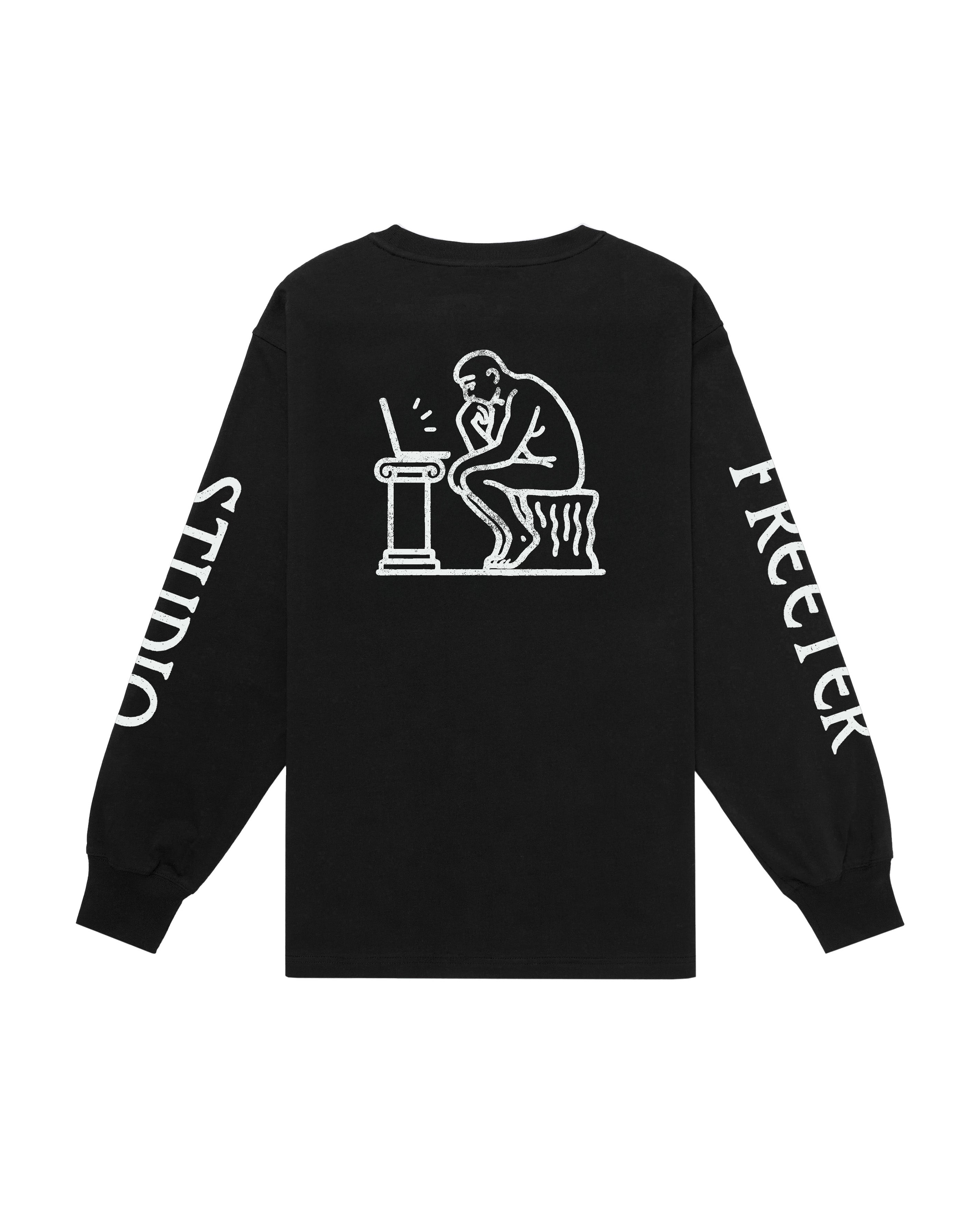 Thinker longsleeve t-shirt black – Freeter Studio