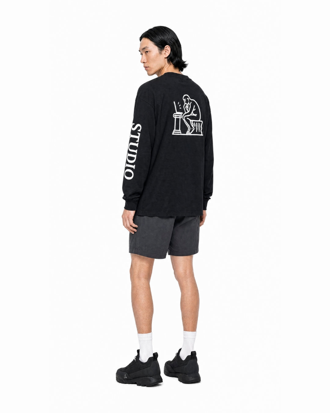 Thinker longsleeve t-shirt black