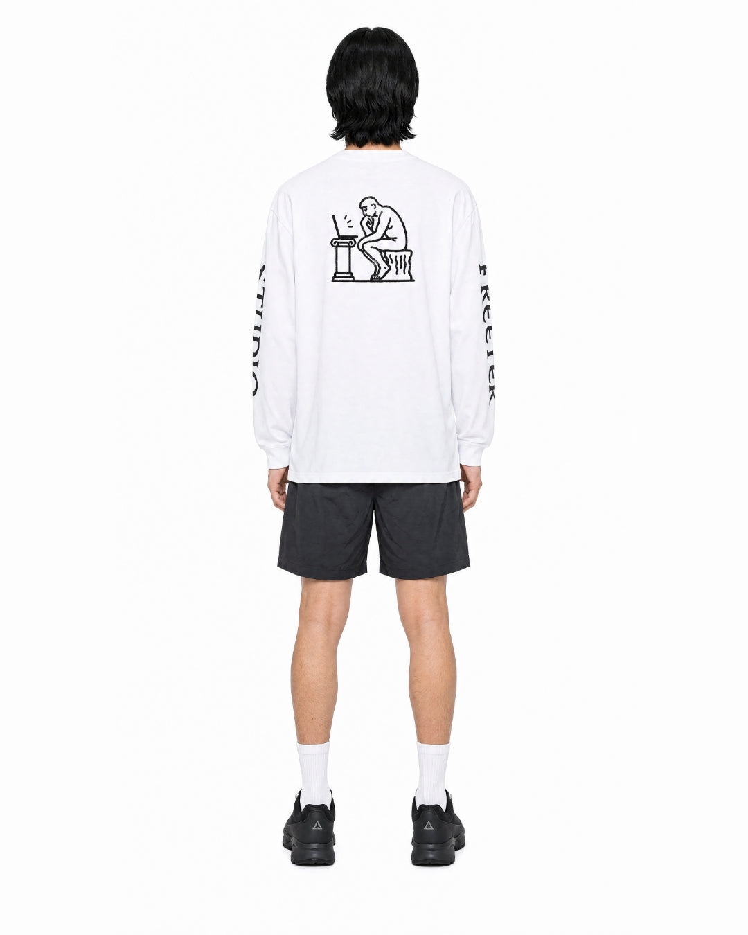 Thinker longsleeve t-shirt white