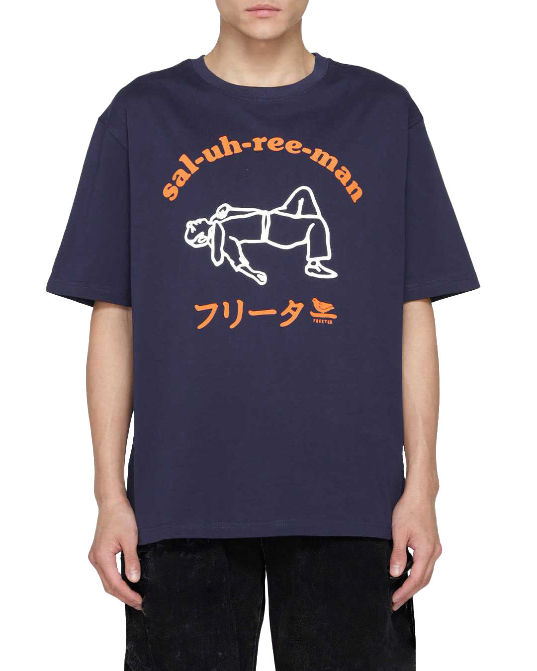 Sal-uh-ree-man t-shirt navy