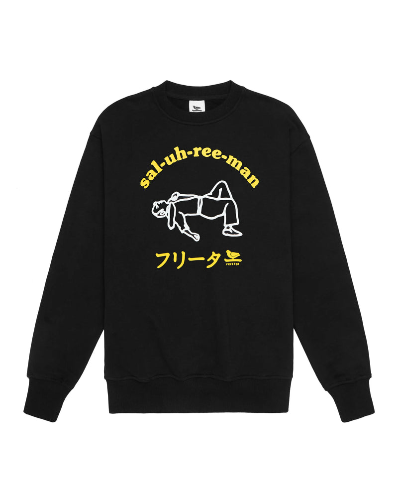 Sal-uh-ree-man crewneck