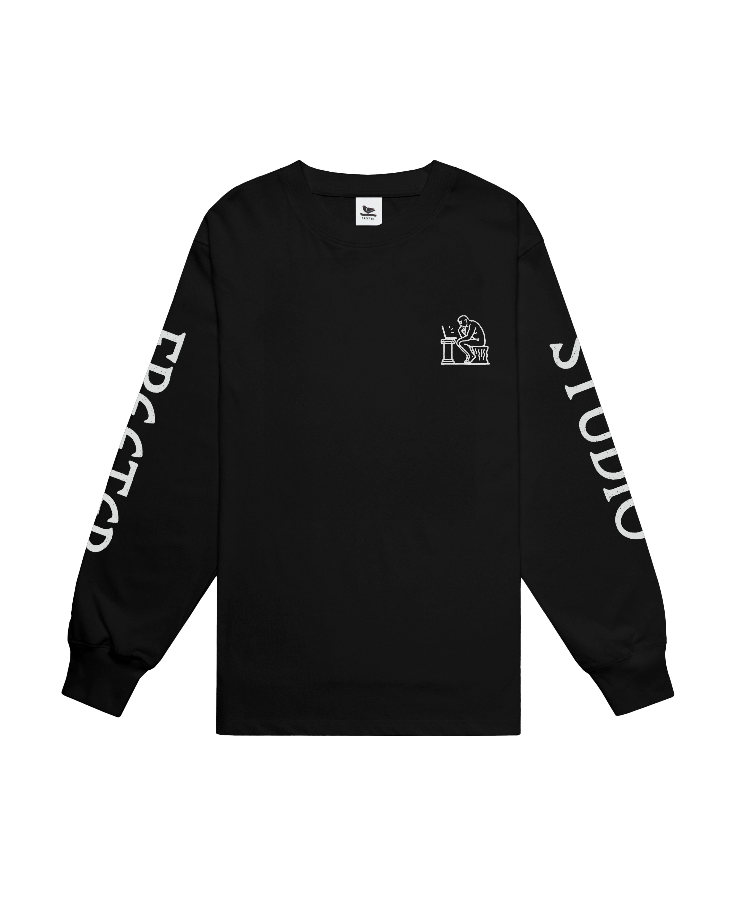 Thinker longsleeve t-shirt black – Freeter Studio