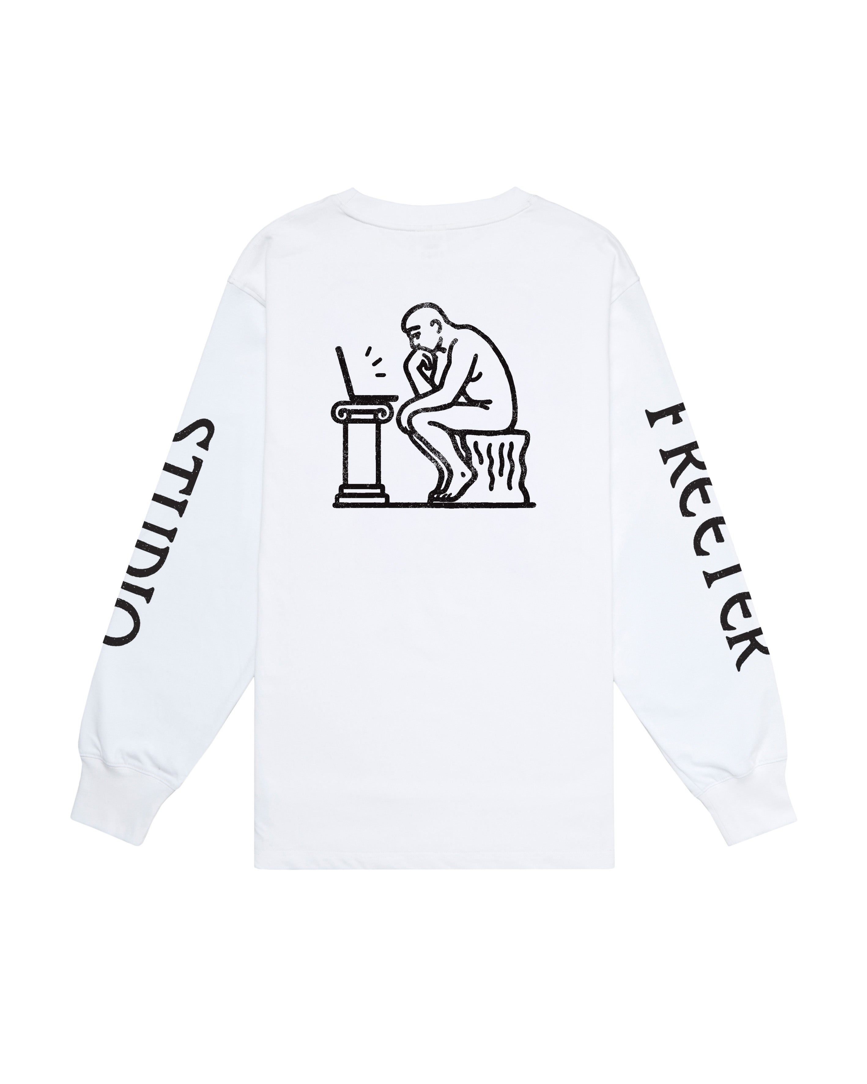 Thinker longsleeve t-shirt white
