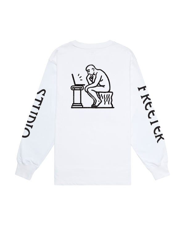 Thinker longsleeve t-shirt white