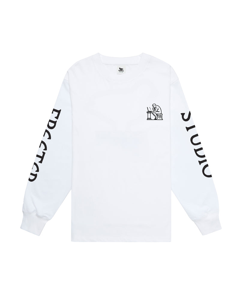 Thinker longsleeve t-shirt white